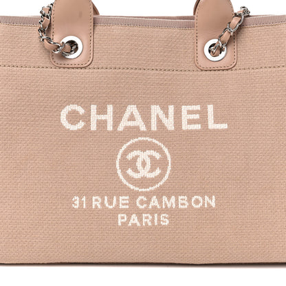 Chanel Mixed Fibers Small Deauville Tote Beige 10 of 11