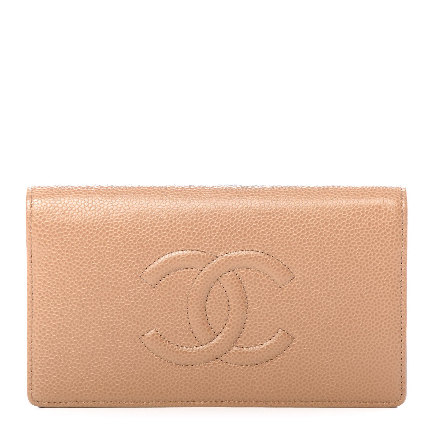Chanel Caviar Timeless CC Yen Wallet Beige Clair 1 of 8