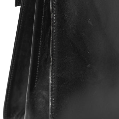 Salvatore Ferragamo Brushed Off Calfskin Iconic Large Top Handle Bag Black 9 of 11