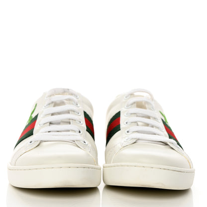 Gucci Calfskin Web Cherry Embroidered Womens Ace Sneakers 37 White 4 of 18