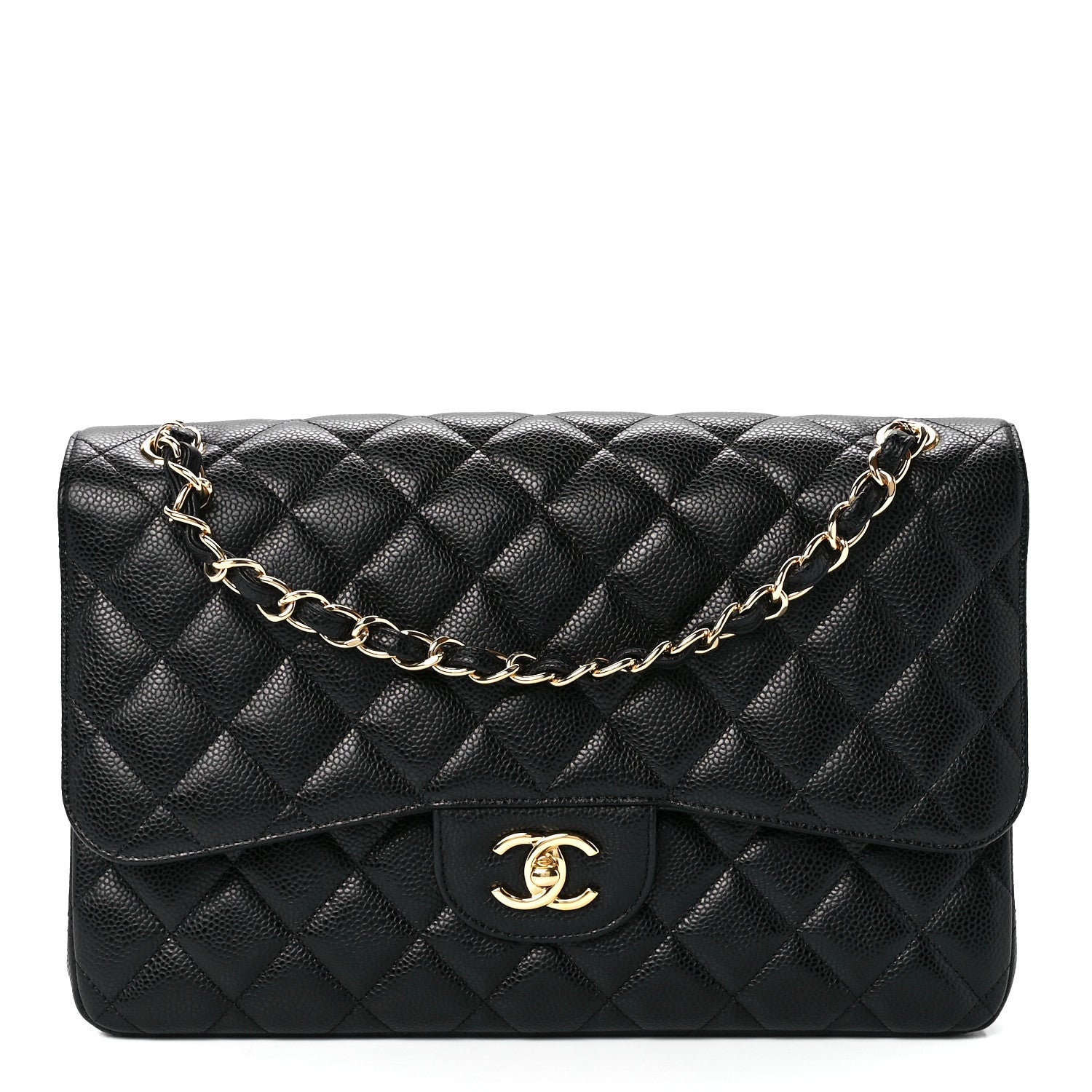 Chanel Caviar Quilted Jumbo Double Flap Black 1 of 12