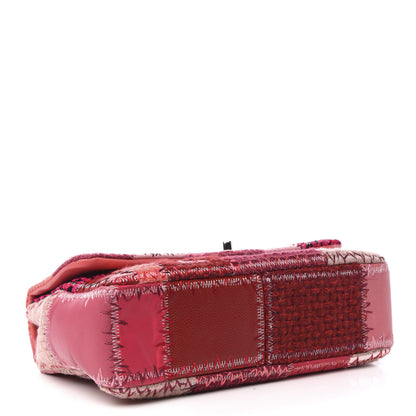 Chanel Tweed Patchwork Jumbo Single Flap Pink 4 of 12