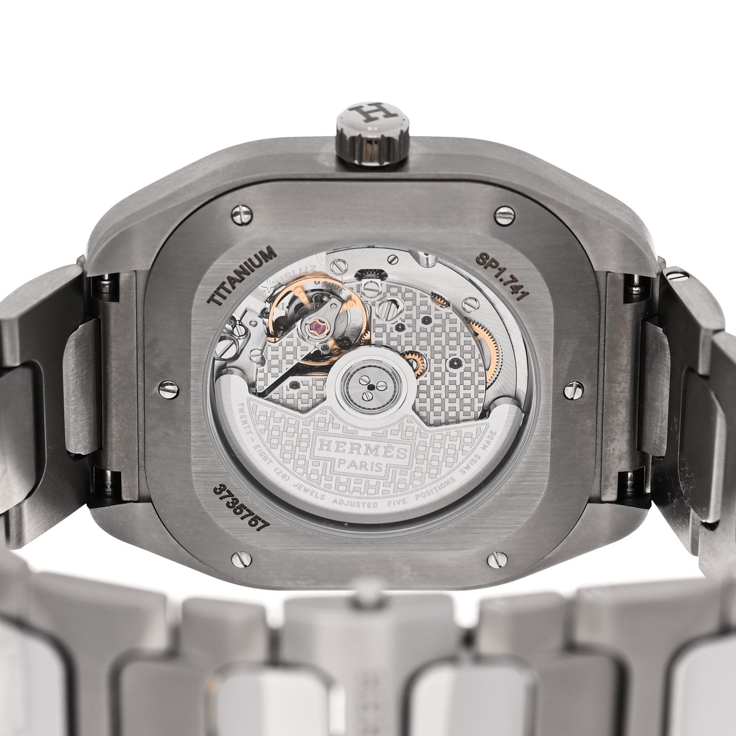 Hermes Titanium 39mm H08 Automatic Watch 4 of 5
