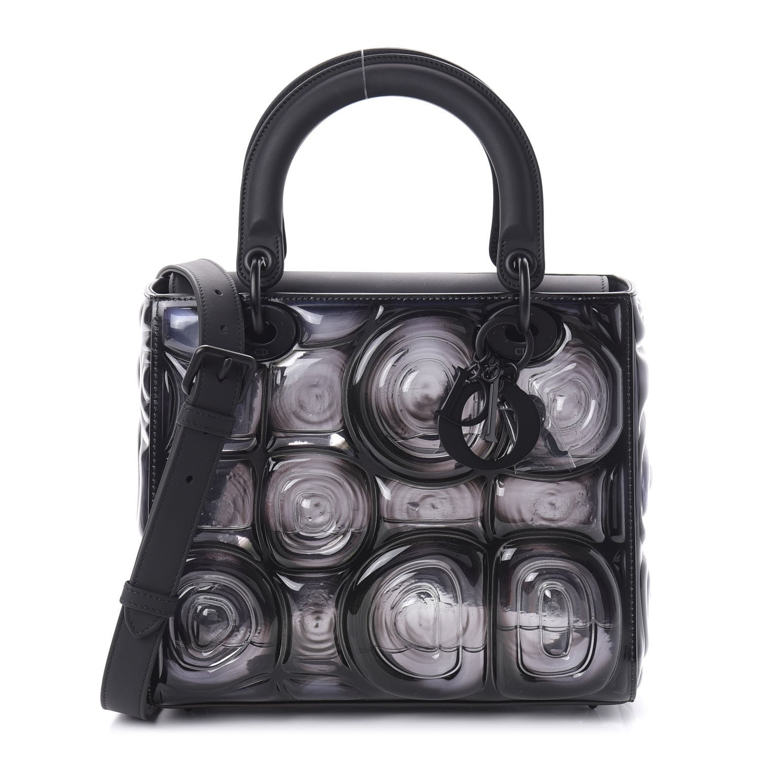Christian Dior Ultra Matte Calfskin PVC Medium Kohei Nawa Lady Art Black 1 of 10