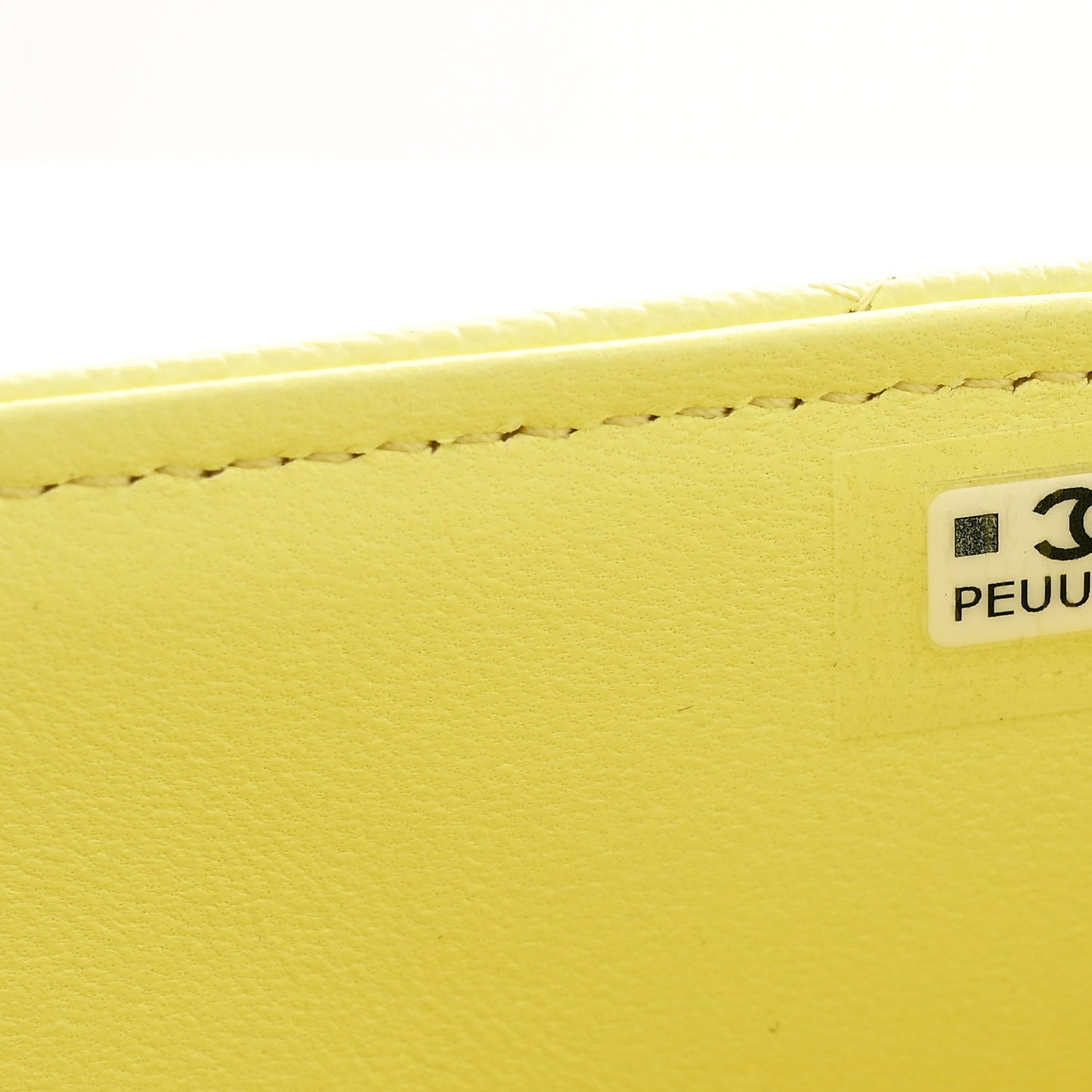Caviar Quilted Retro Mini Twist Top Handle Clutch Flap Light Yellow