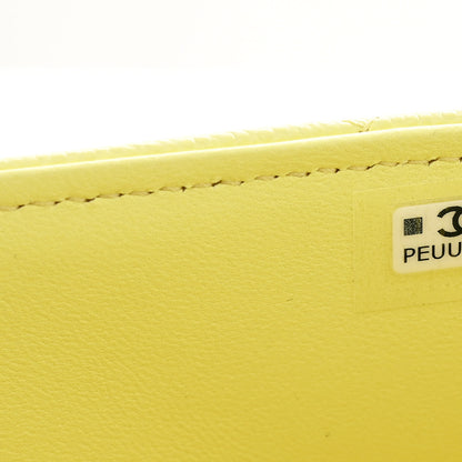 Chanel Caviar Quilted Retro Mini Twist Top Handle Clutch Flap Light Yellow 7 of 11