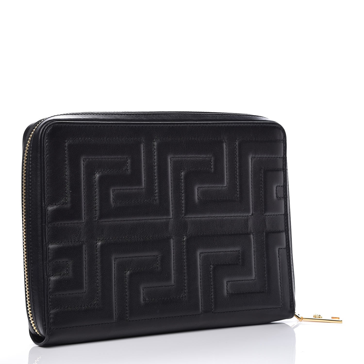 Versace Calfskin Stitched Donna iPad Case Black 3 of 10