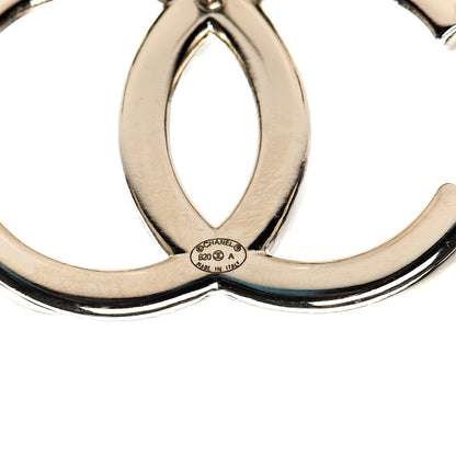 Chanel Baguette Crystal High Society CC Earrings Gold 4 of 5