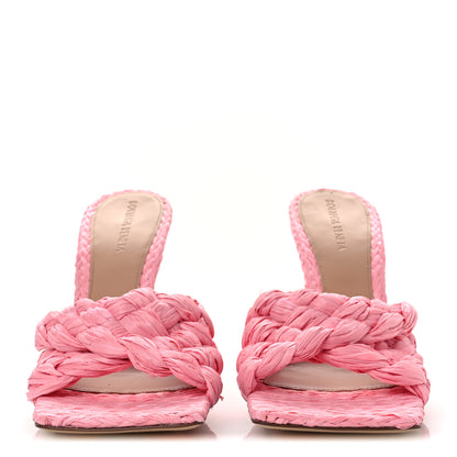 Bottega Veneta Raffia Twisted Intrecciato Stretch Mule Sandals 40.5 Blossom 3 of 12