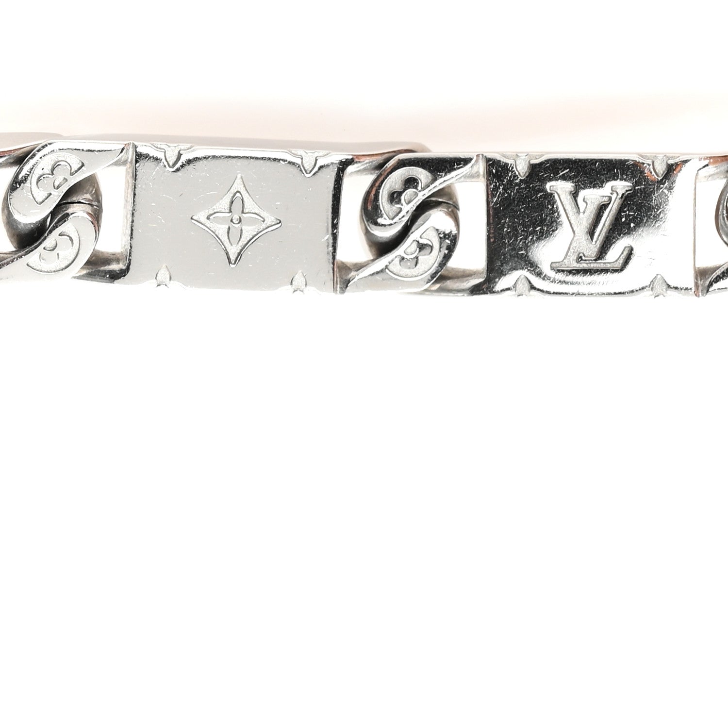 Louis Vuitton Metal Monogram Tied Up Necklace Silver 4 of 5