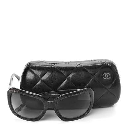 Chanel Acetate CC Lace Effect Sunglasses 5146 Black White 7 of 7