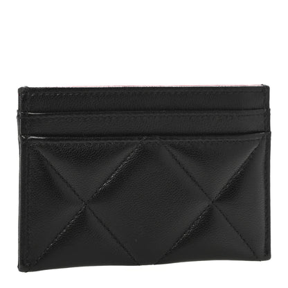 Chanel Lambskin Quilted Chanel 19 Card Holder Black 3 of 11