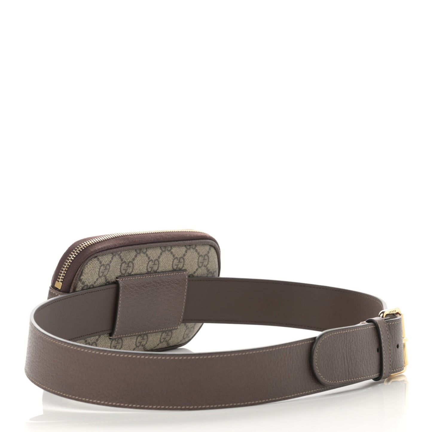 GG Supreme Monogram Ophidia Belted iPhone Case 95 38 Dark Brown