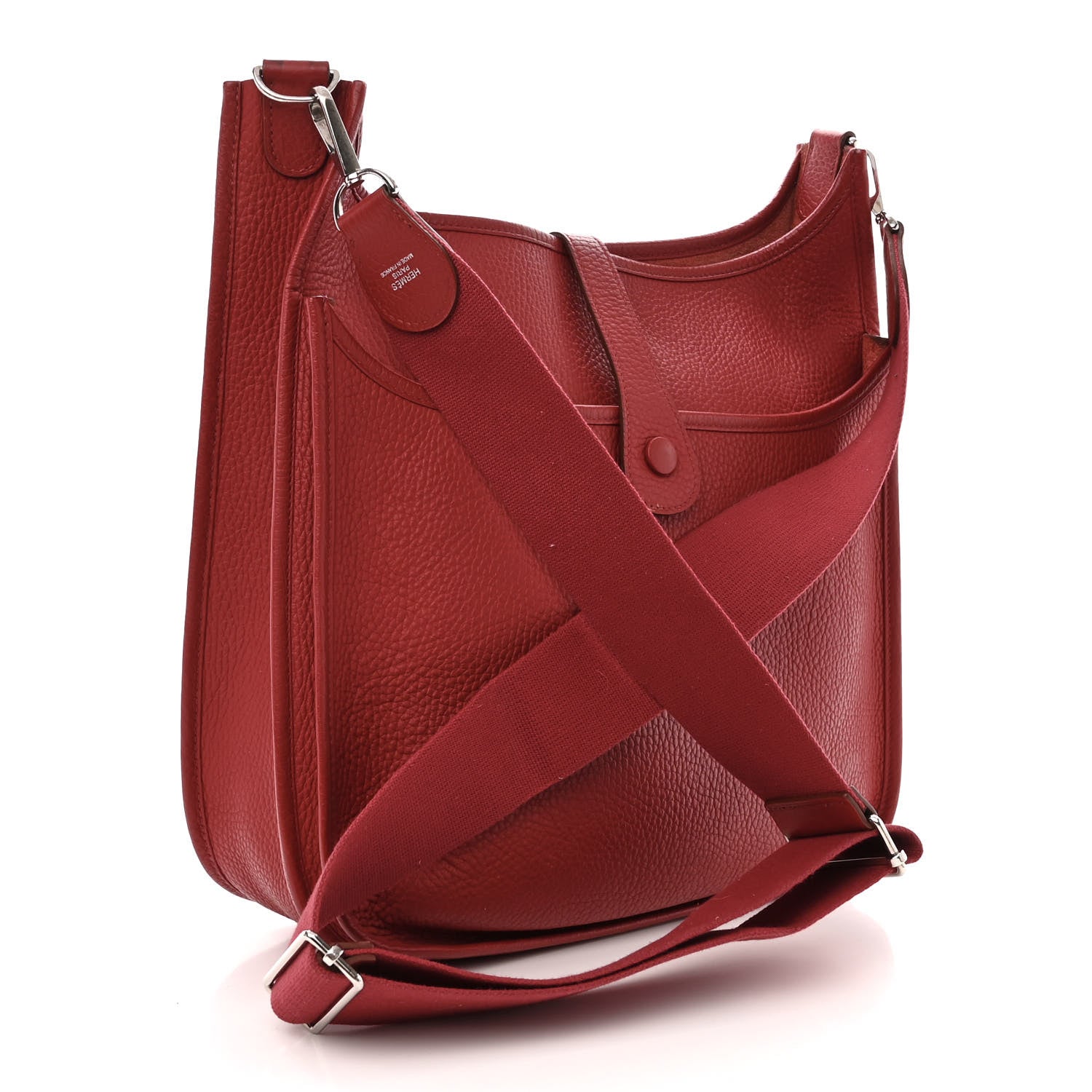 Hermes Taurillon Clemence Evelyne III PM Rouge Garance 3 of 13