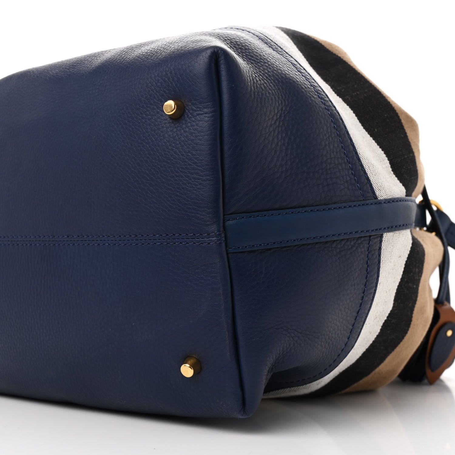 Burberry Grainy Calfskin House Check Canvas Heston Crossbody Blue 11 of 11