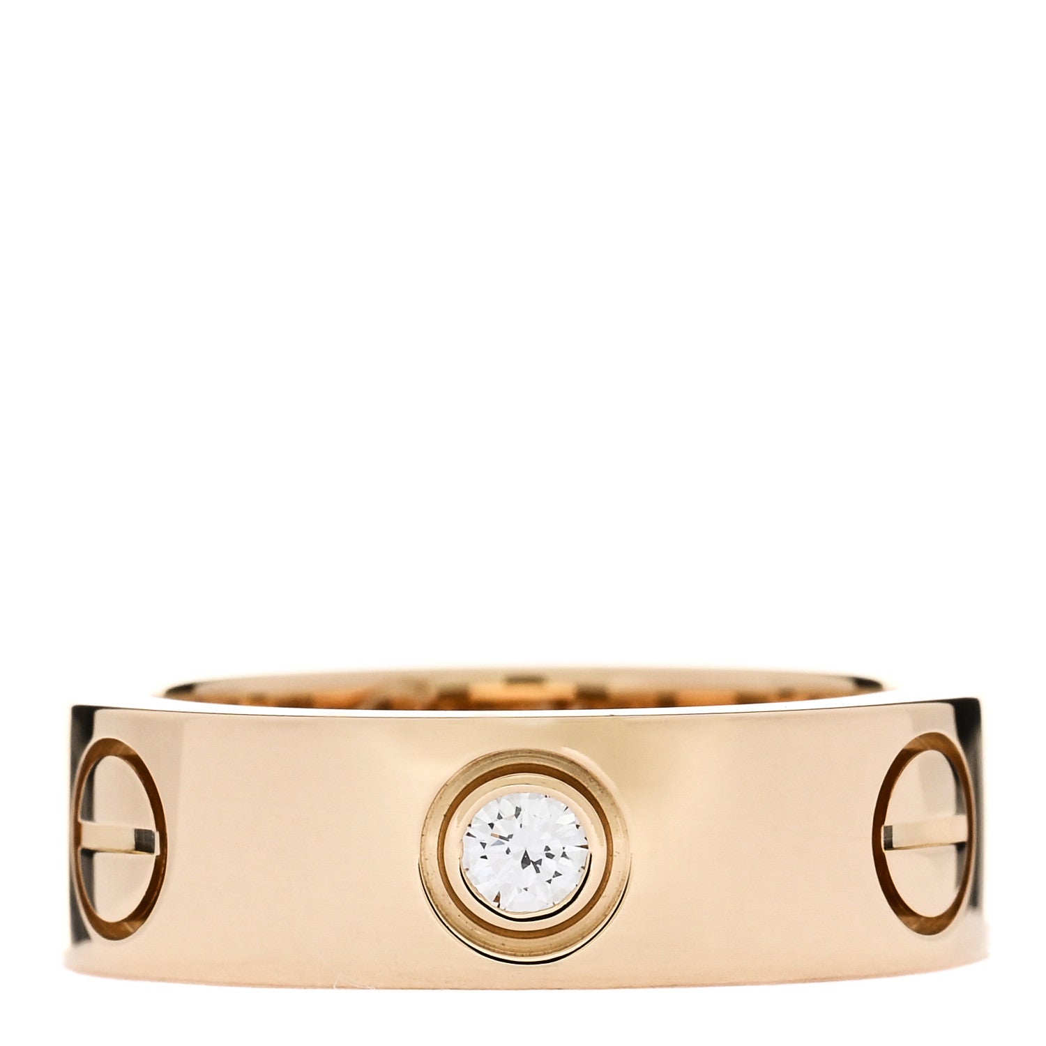 Cartier 18K Yellow Gold 3 Diamond 5.5mm LOVE Ring 48 4.5 1 of 4