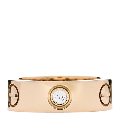Cartier 18K Yellow Gold 3 Diamond 5.5mm LOVE Ring 48 4.5 1 of 4