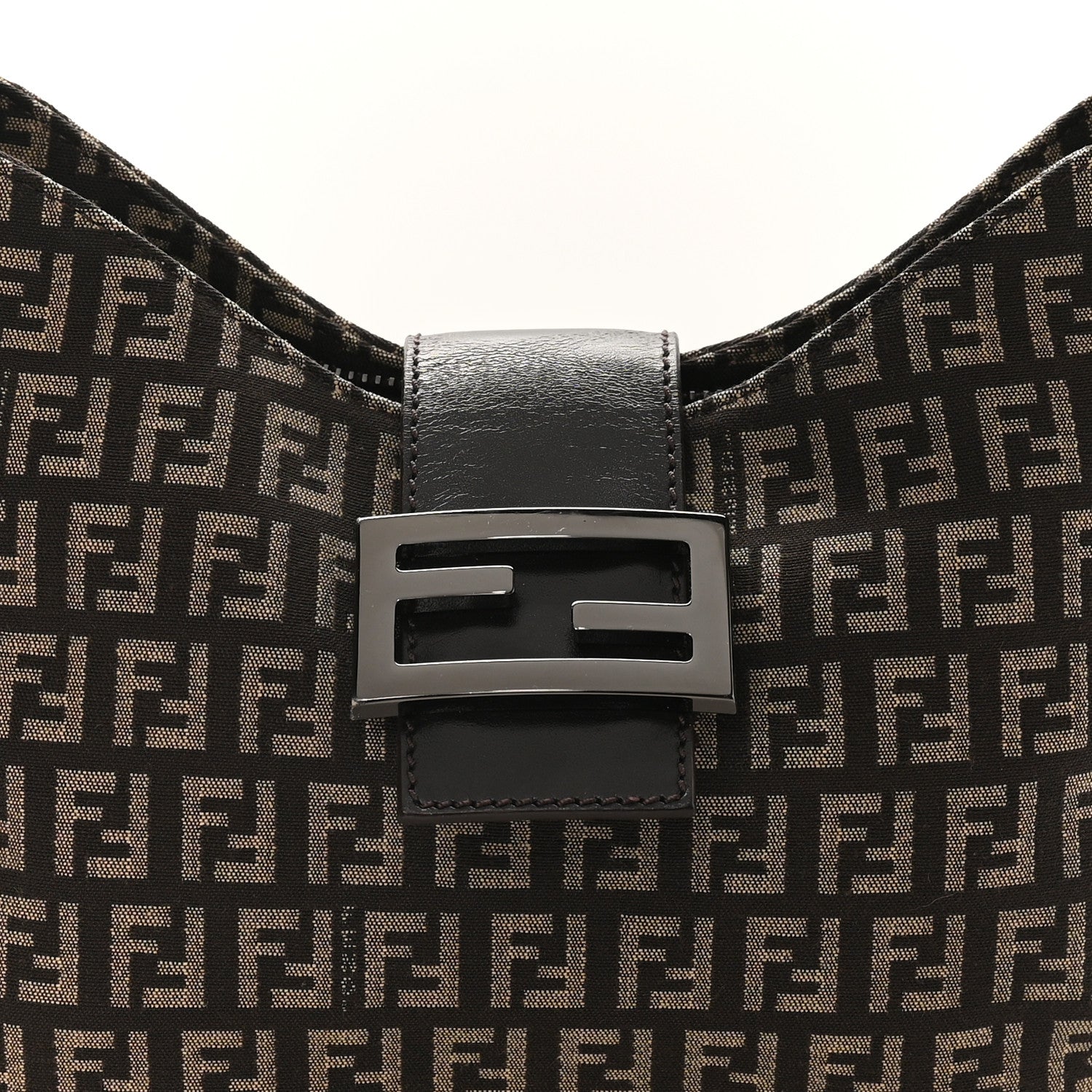 Fendi Zucchino Vitello Hobo Testa Di Moro Beige 7 of 9
