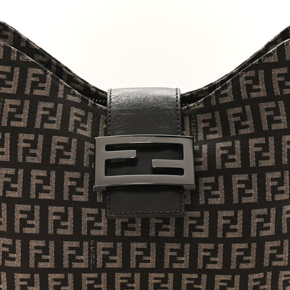 Fendi Zucchino Vitello Hobo Testa Di Moro Beige 7 of 9