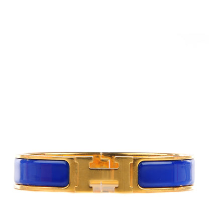 Hermes Narrow Enamel Clic Clac H Bracelet PM Royal Bleu 1 of 6