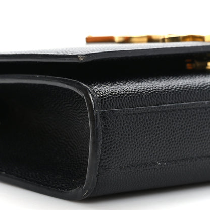 Saint Laurent Grain De Poudre Small Monogram Kate Satchel Black 7 of 8