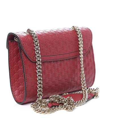 Gucci Soft Microguccissima Mini Emily Chain Shoulder Bag Rosso 2 of 9