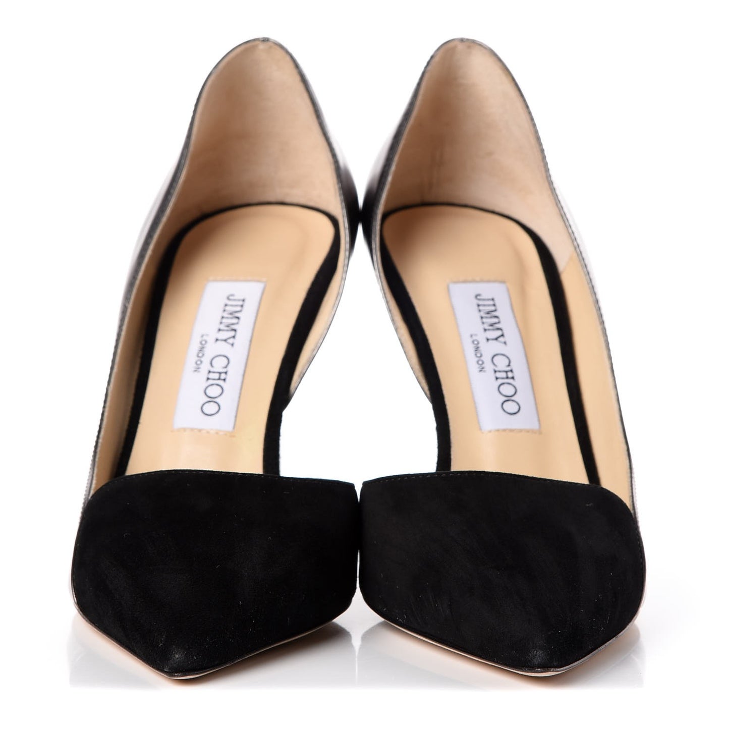 Metallic Calfskin Suede Harissa Pumps 38 Black Silver