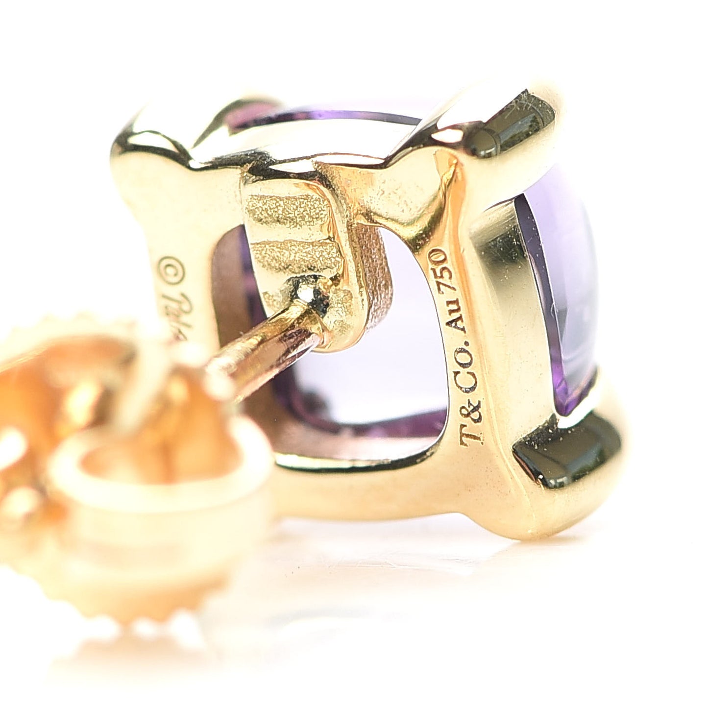 18K Yellow Gold Amethyst Paloma Picasso Sugar Stacks Earrings