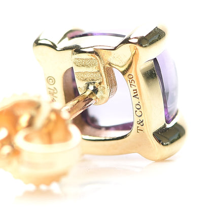 Tiffany 18K Yellow Gold Amethyst Paloma Picasso Sugar Stacks Earrings 4 of 6