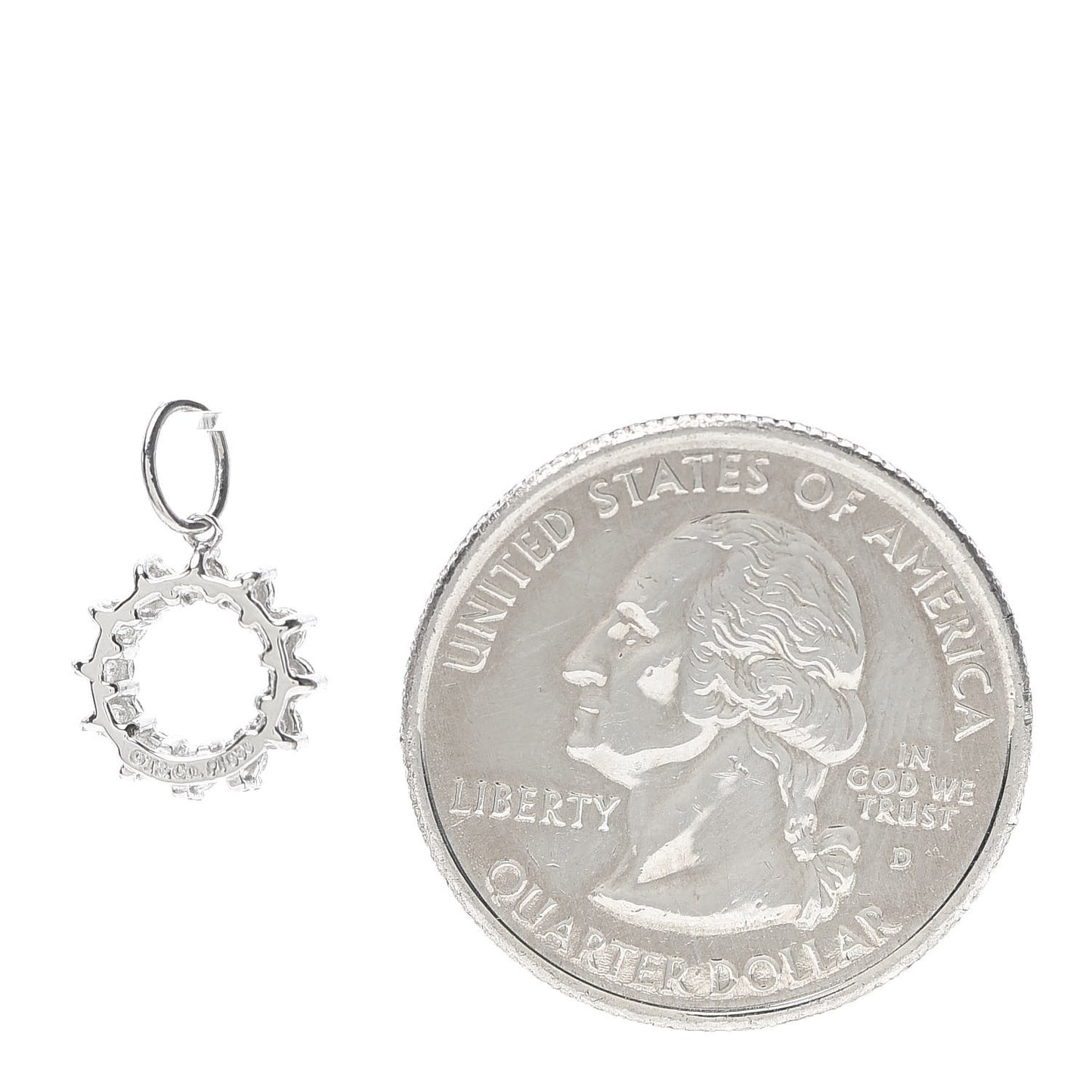 Platinum Diamond Circle Charm