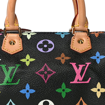 Louis Vuitton Monogram Multicolor Mini Sac HL Speedy Black 6 of 8