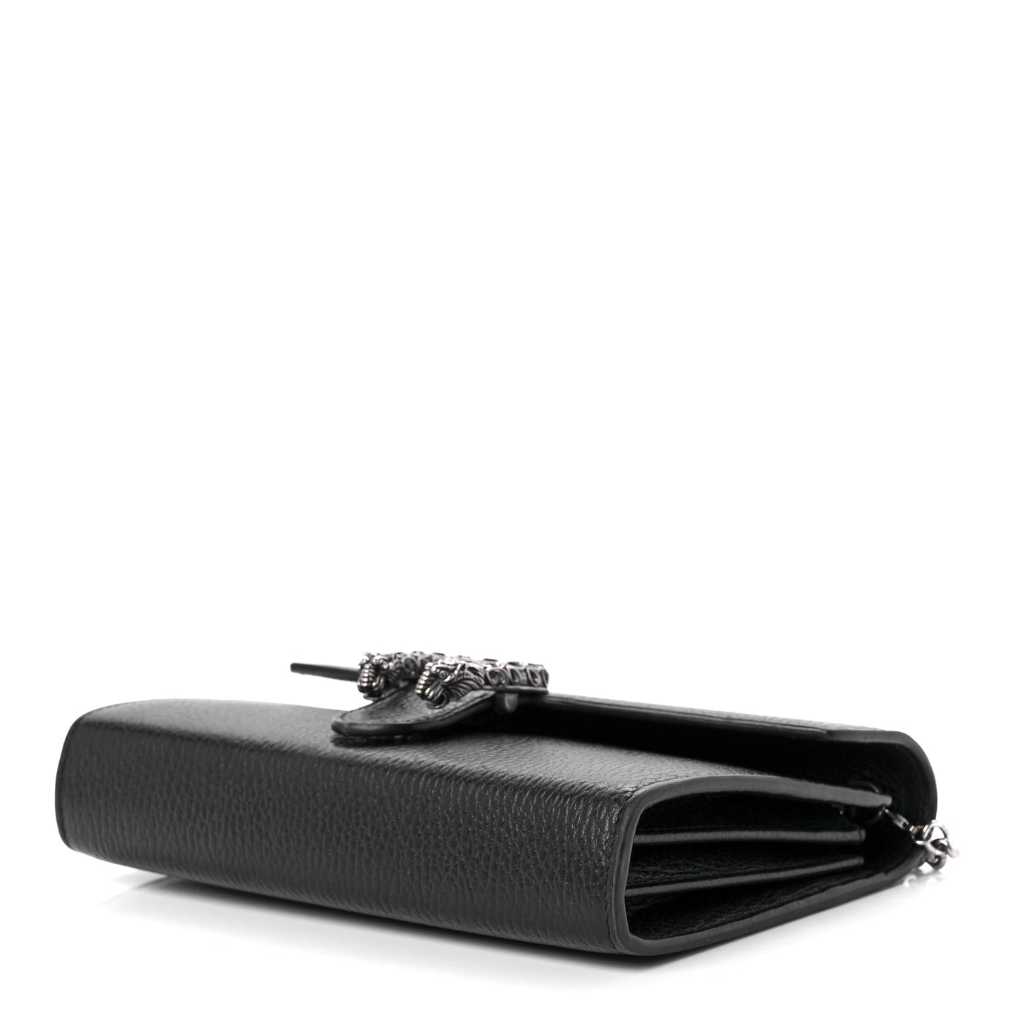 Calfskin Mini Dionysus Chain Wallet Black