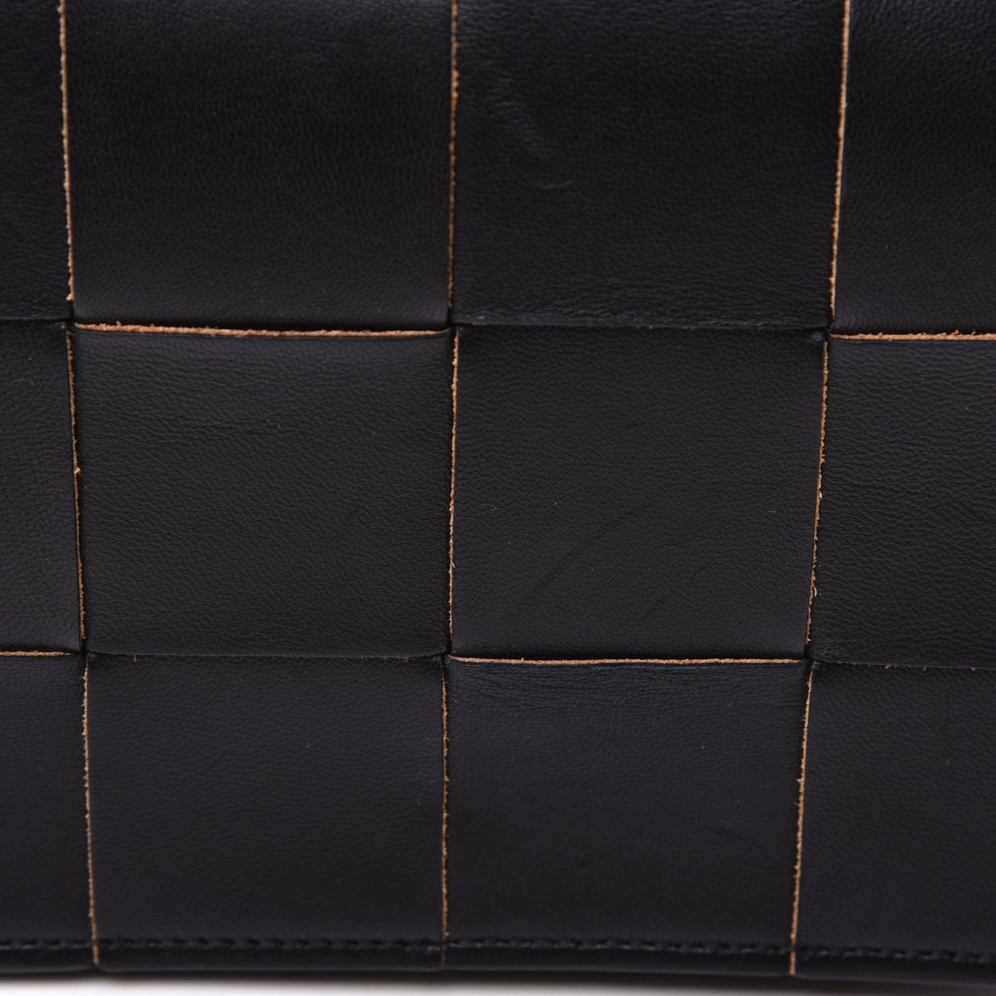Lambskin Maxi Intrecciato Mini Cassette Crossbody Bag Black