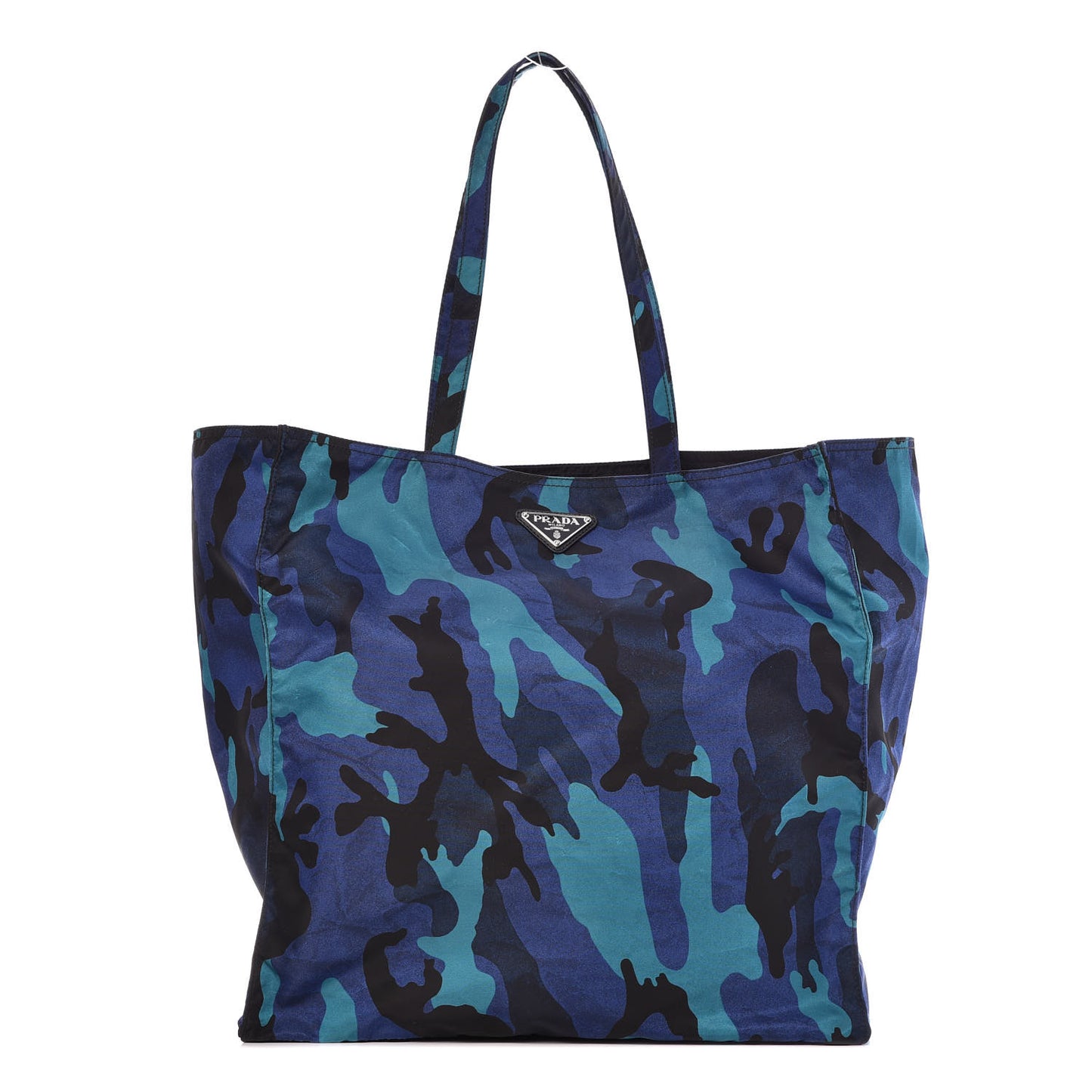 Tessuto Stampato Camouflage Shopping Tote Royal