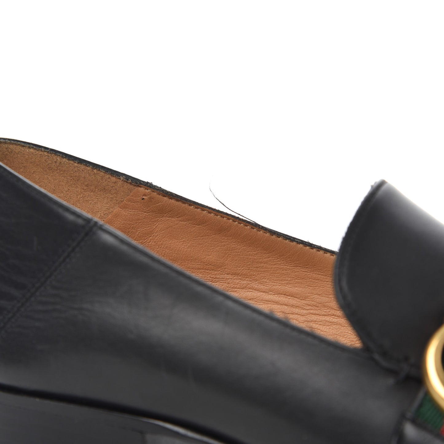 Calfskin Web Peyton Loafer Pumps 36.5 Black