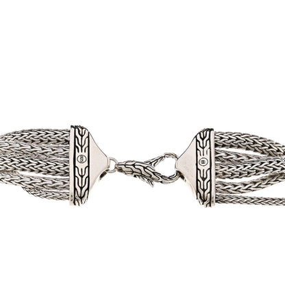 John Hardy Sterling Silver Classic Chain Multi Row Necklace 5 of 6