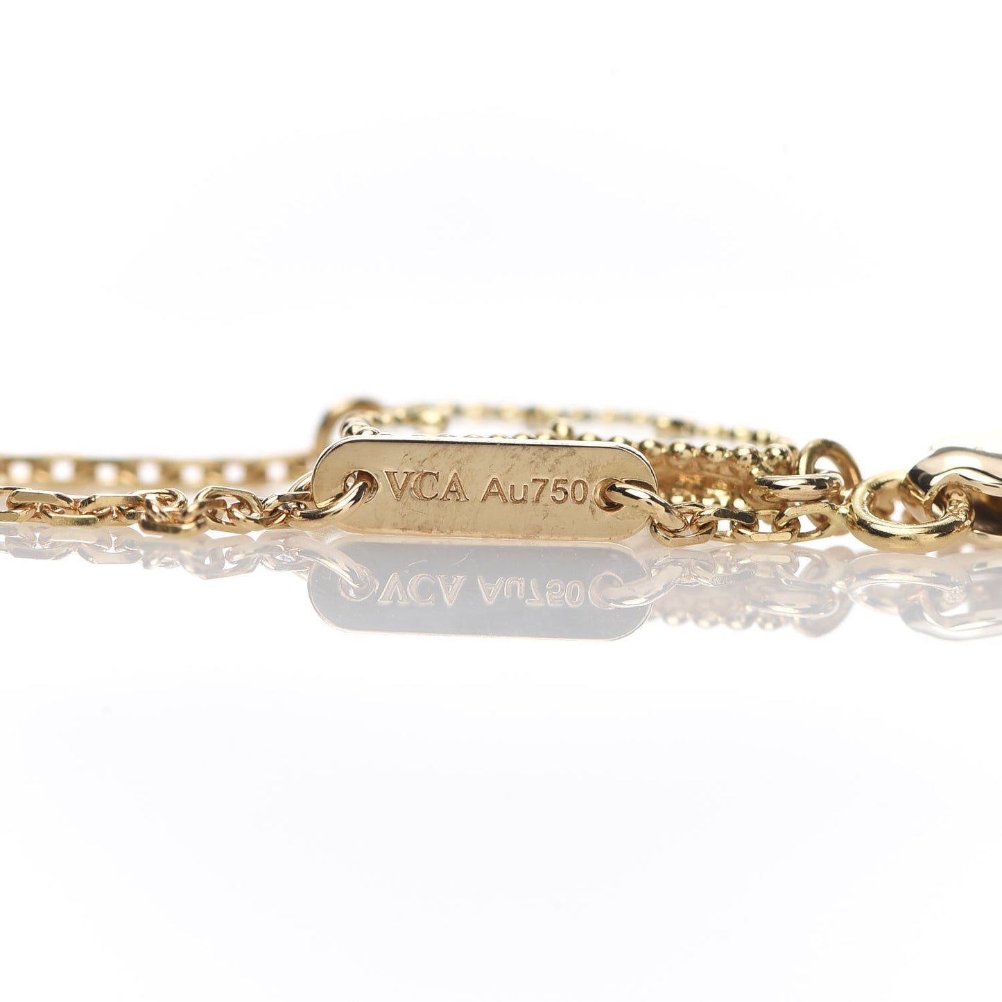 18K Yellow Gold Mother of Pearl Sweet Alhambra Butterfly Bracelet