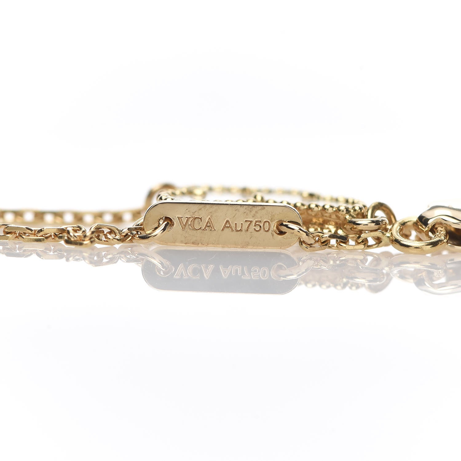 Van Cleef & Arpels 18K Yellow Gold Mother of Pearl Sweet Alhambra Butterfly Bracelet 4 of 4