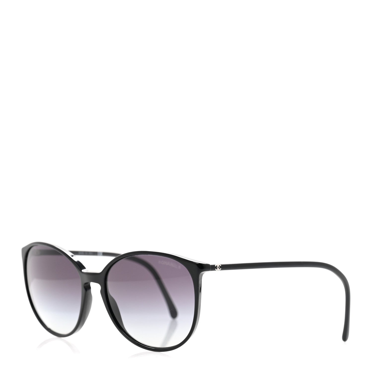 Chanel Acetate Round Sunglasses 5278 Black 1 of 8