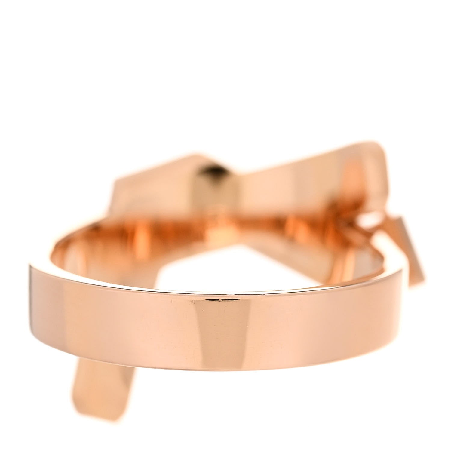 Hermes 18K Rose Gold Kelly Gavroche Ring 51 5.75 3 of 8