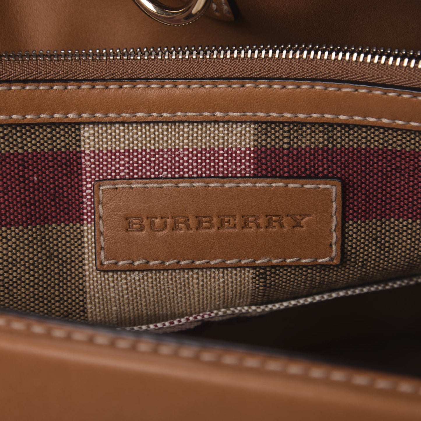 Canvas Mega Check Medium Ashby Hobo Saddle Brown