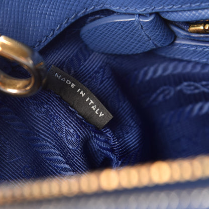 Prada Saffiano Small Galleria Double Zip Tote Bluette 10 of 22