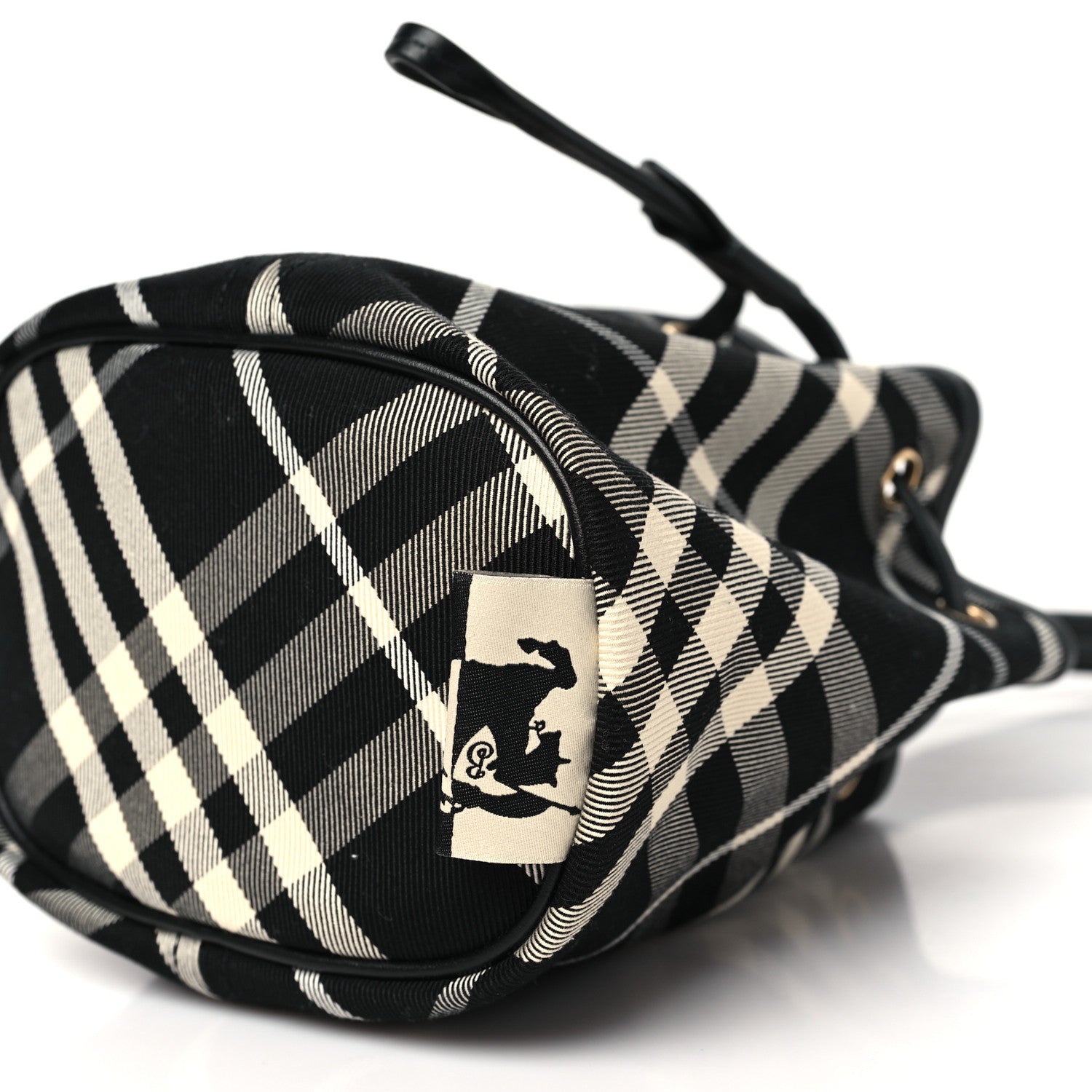 Burberry Check Mini Drawstring Pouch Black Calico 9 of 10