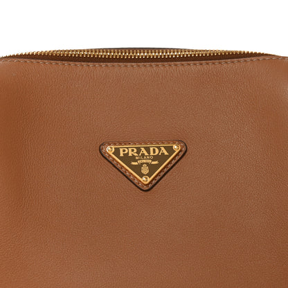 Prada Calfskin Medium Shoulder Bag Caramel 7 of 9