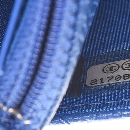Chanel Caviar Quilted Wallet On Chain WOC Blue 8 of 11