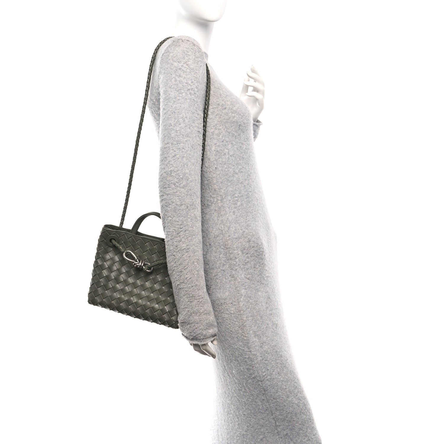 Bottega Veneta Nappa Intrecciato Small Andiamo Shoulder Bag Pickle 2 of 10