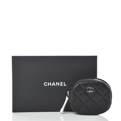 Chanel Caviar Quilted Zip Around Classic Coin Purse Black 8 of 8