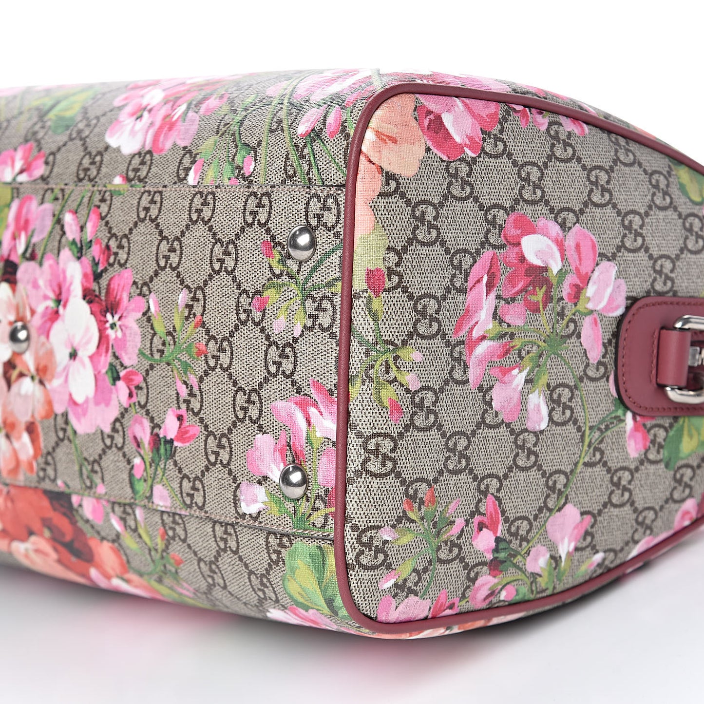 GG Supreme Monogram Blooms Medium Boston Beige Multicolor Dry Rose