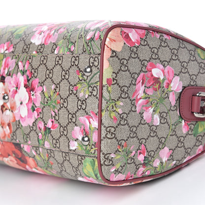 Gucci GG Supreme Monogram Blooms Medium Boston Beige Multicolor Dry Rose 10 of 11