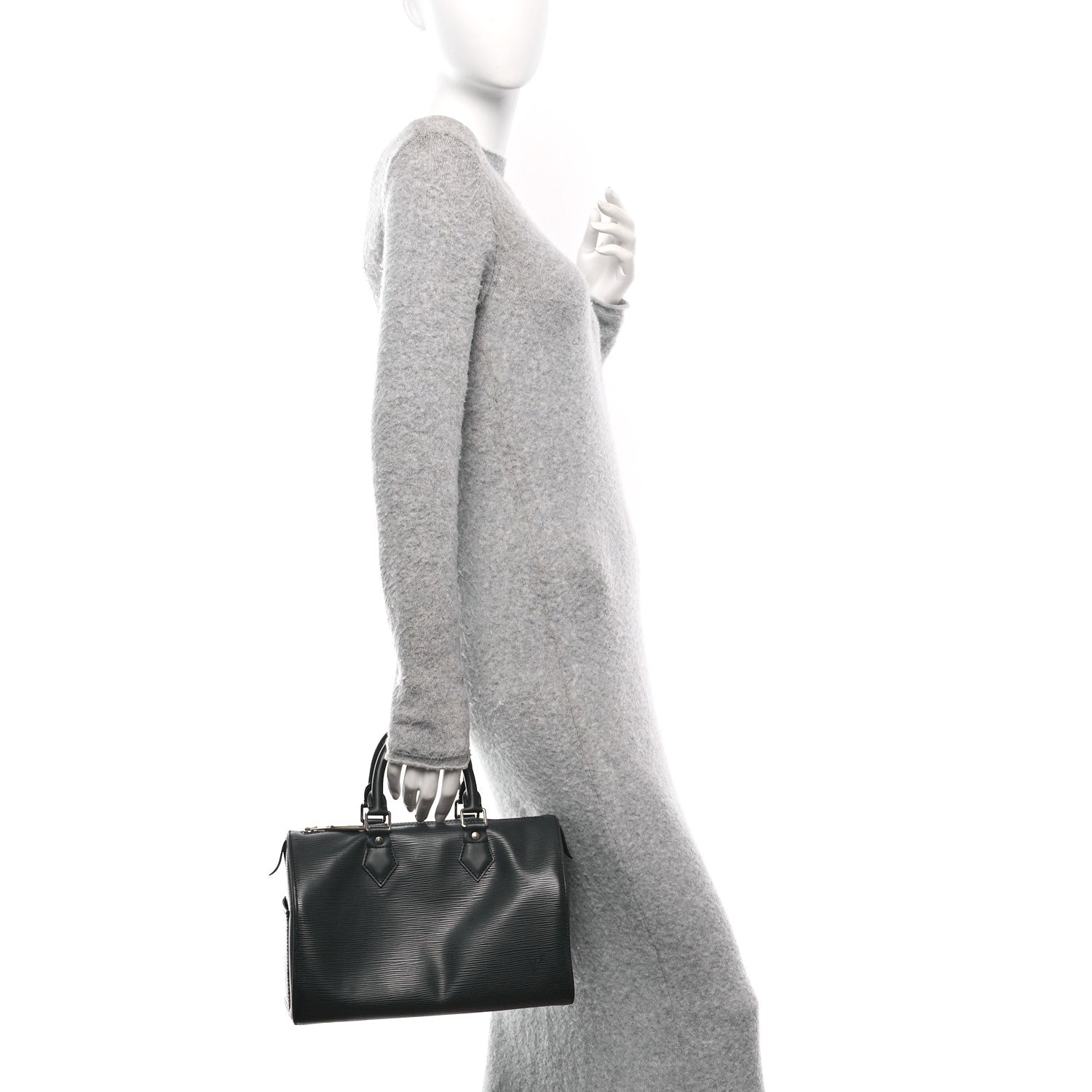 Louis Vuitton Epi Speedy 25 Black 2 of 9